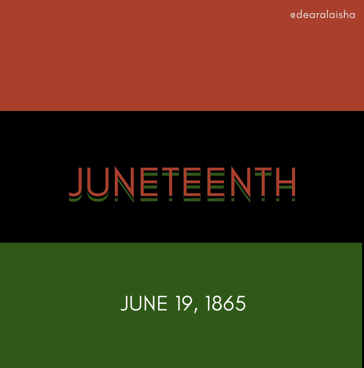 dearalaisha's tweet photo. #Juneteenth is a day to honor our black ancestors. Their strength to lives within us. We are their hopes and dreams, and we will keep marching on in their footsteps until we have the true freedom we should have always had. https://t.co/6bedEHpIqa