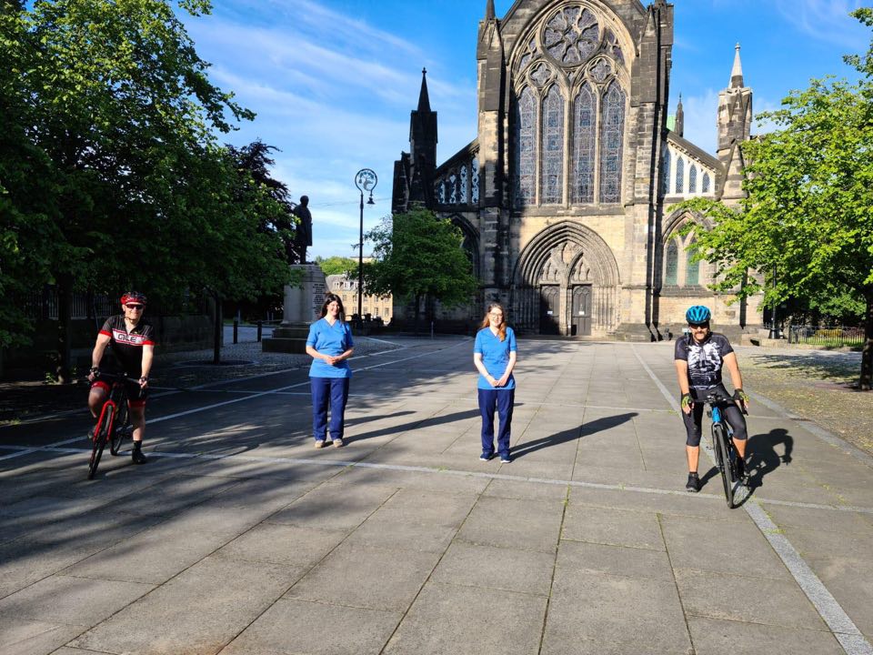 NHSGGC's tweet photo. Let's hear it for our amazing ICU team at Glasgow Royal.

After all the support they've received they wanted to 'give something back' so they're getting on their bikes &amp; pulling on their trainers to raise money for  charity.

Find out more here: https://t.co/BRf8RlE2oO

Amazing! https://t.co/zHdEqtqZRs
