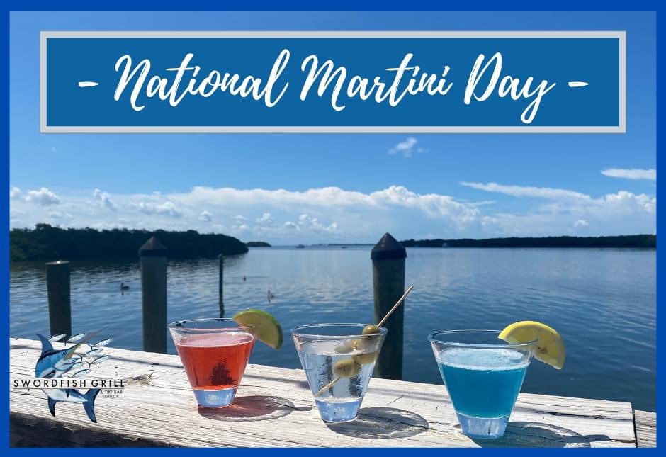 SwordfishGrill_'s tweet photo. TGIF and TGI National Martini Day! $2 off all martinis today, so come on out and relax by the Bay and enjoy some delicious seafood and safe, friendly service! #NationalMartiniDay #TGIF https://t.co/LKHV2UlWlx