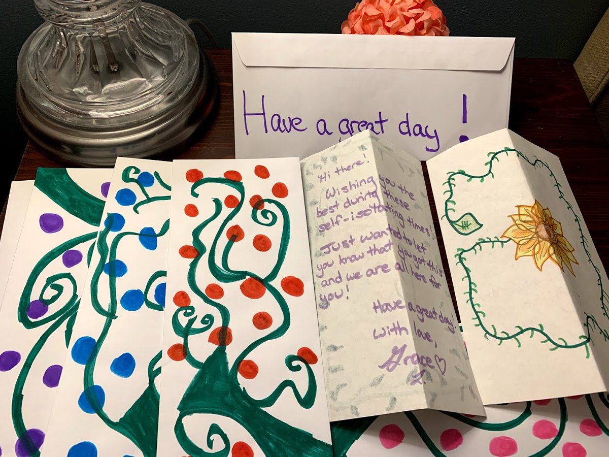 joingenhelp's tweet photo. Thank you to
@UCalgary COVID-19 #Volunteer student Grace for sending us these beautiful cards! They are going to cheer up seniors!
Put a smile on an older adult face by sending them a card today!
Learn more: https://t.co/qgdo6JXWus
#communityaffections #COVID19AB #yyc https://t.co/zhnB6G8uOV