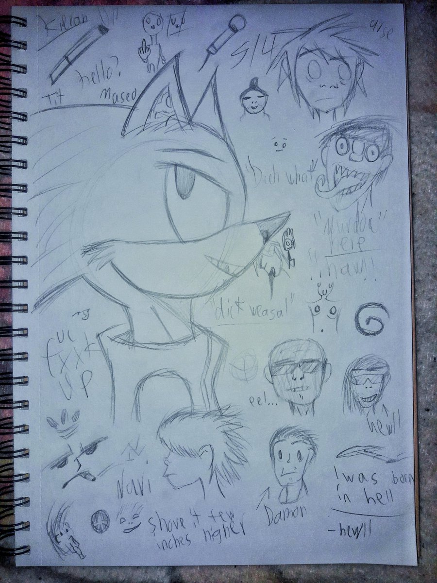 Kieranart 7070 On Twitter Sketching Some Stuff While Watching Bananaz Because I Was Bored Gorillaz Sonic Art Drawing Artwork Sketch Sketching Gorillazart Gorillazfanart 2d 2dgorillaz Murdocniccals Murdocgorillaz Russelgorillaz,Anime Clip Art Girl