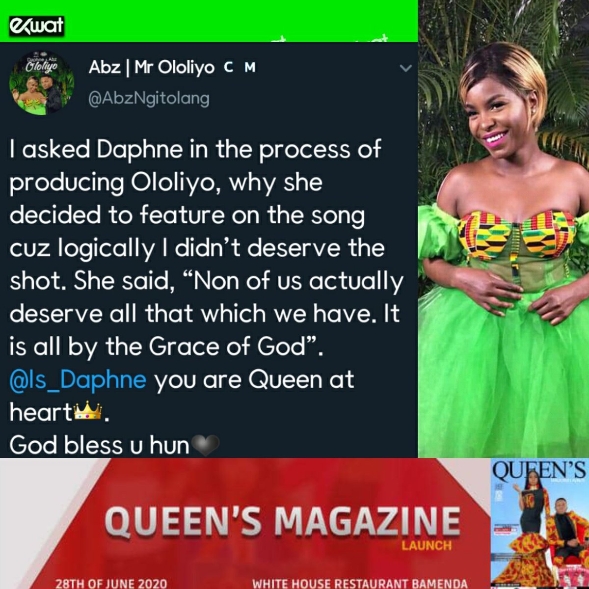 EkwatTV's tweet photo. Music producer and artiste @AbzNgitolang talks about @Is_Daphne's humility.

#cameroon #music #producer #collabo #legacystudio #stevenmusicent #tweetshot https://t.co/YAW9FSicGP
