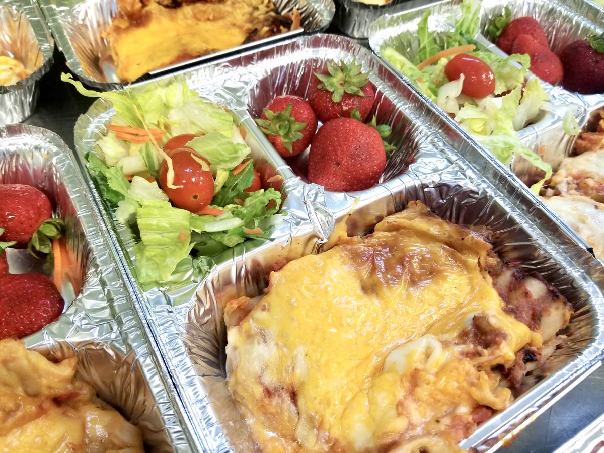 Yummy! #Chef Ruffin w/ @williamramsayes & @JohnAdamsElem Cafe Teams have been cooking up a student favorite...Mexican Lasagna! This delicious, meatless version features @MarzettiFS WG lasagna noodles, cheese, beans, and salsa 😋. Grab them before they’re gone!