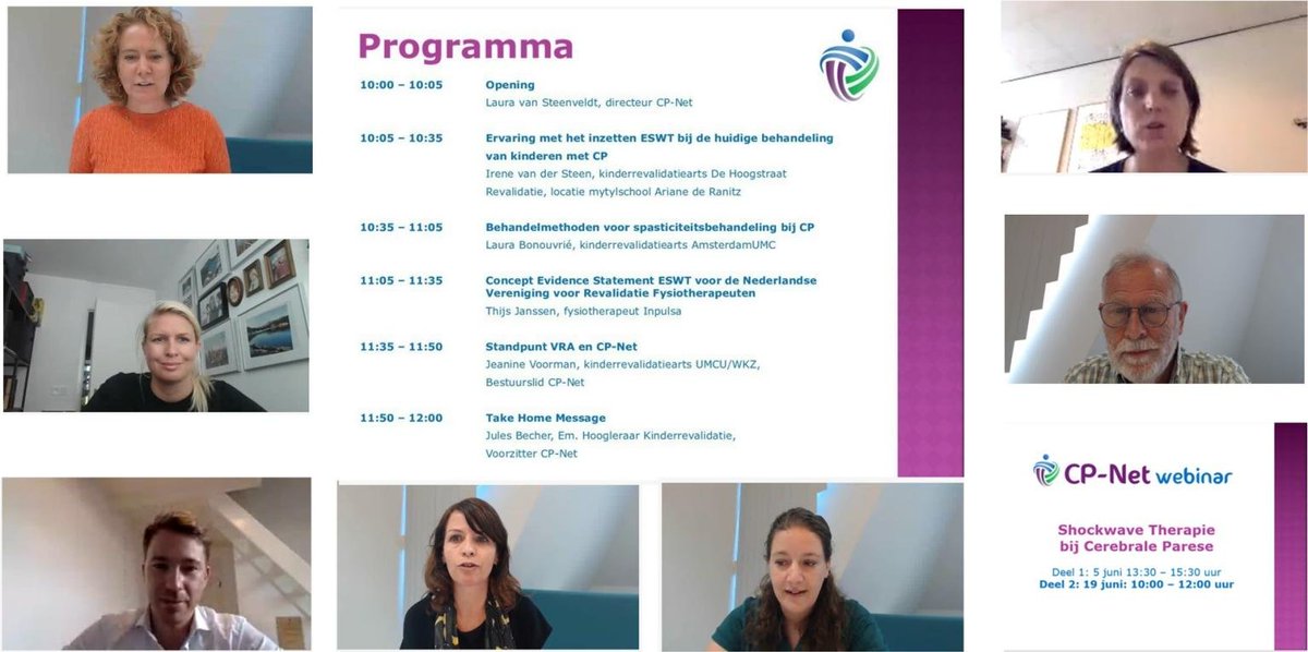 Vandaag deel 2 van onze CP-Netwebinars over Shockwave Therapie: 122 aanmeldingen, veel informatie, goede discussie. Jammer dat we niet iedereen 'live' konden ontmoeten maar op deze manier toch een mooie uitwisseling  #knowledgebrokers #kennisnetwerk  #cerebraleparese