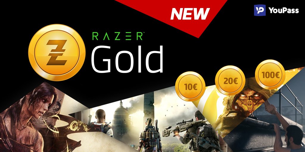 Avis à tous les gamers, les recharges Razer Gold débarquent dès maintenant dans votre boutique YouPass ! 🚀

➡ bit.ly/2YTcePg