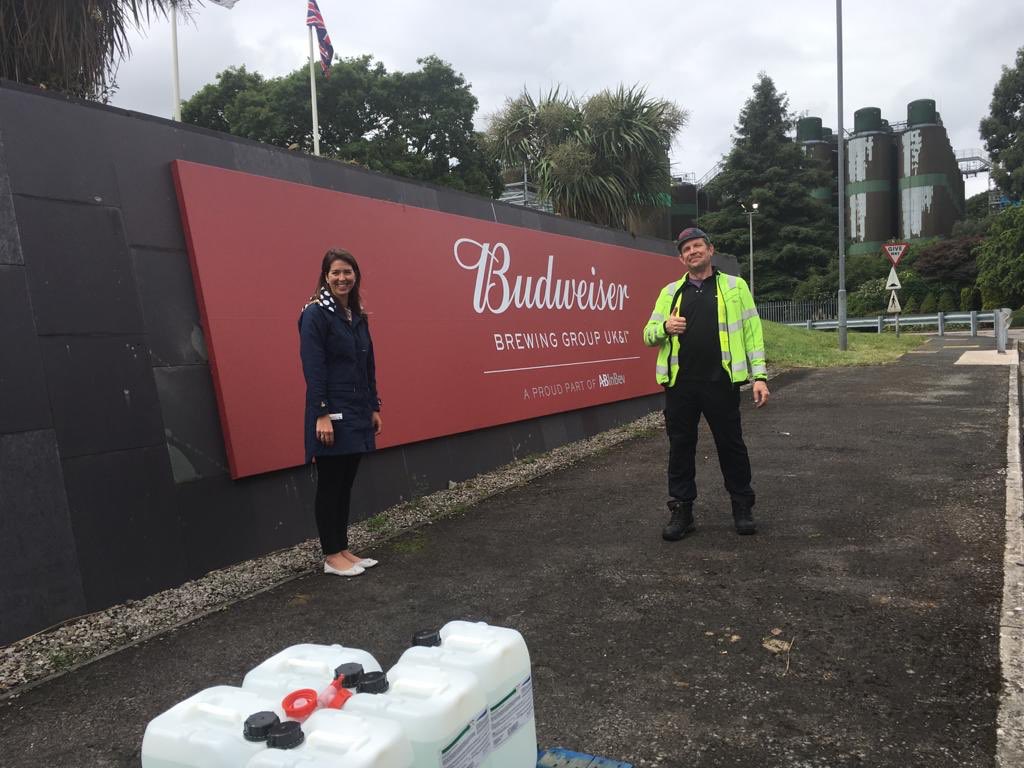 gilwern_school's tweet photo. Today we collected a donation of hand sanitiser from the @BudBrewingUKI Brewery in #Magor. Thank you very much to the team, it’s hugely appreciated and will enable us to keep our school community safe. #CommunityEngagement #staysafe https://t.co/cFP2LPfIdk