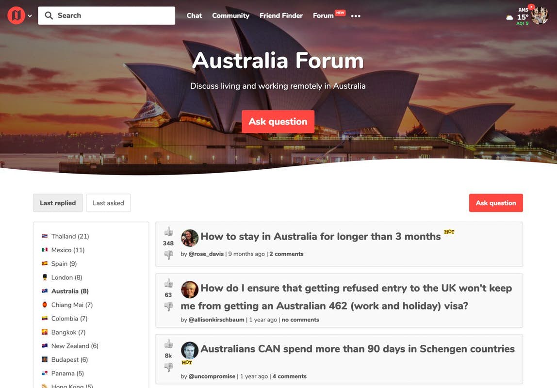 This means I could now instantly generate country and city specific forum pages which only threads/topics/questions about that place, super useful if you're planning on going to a place and want to do research quickly