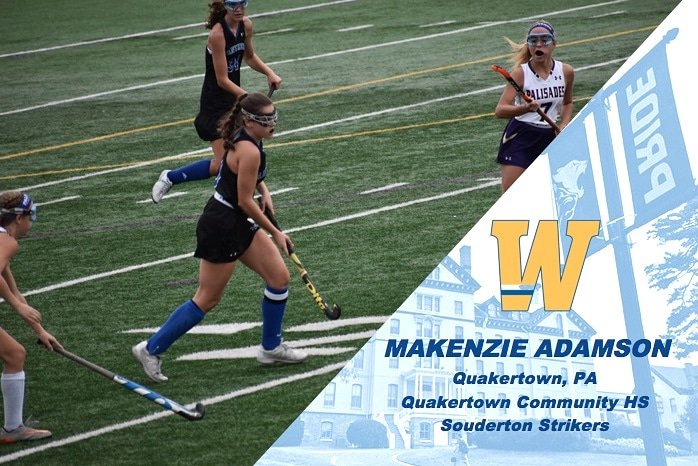 WidenerFHockey's tweet photo. Happy #FirstYearFriday 🦁 Give a big Pride Rock welcome to midfielder Makenzie Adamson ( @Qtown_fh // @GoSoudyStrikers )!  @kenzieeadamson https://t.co/j4tmI7xYzx