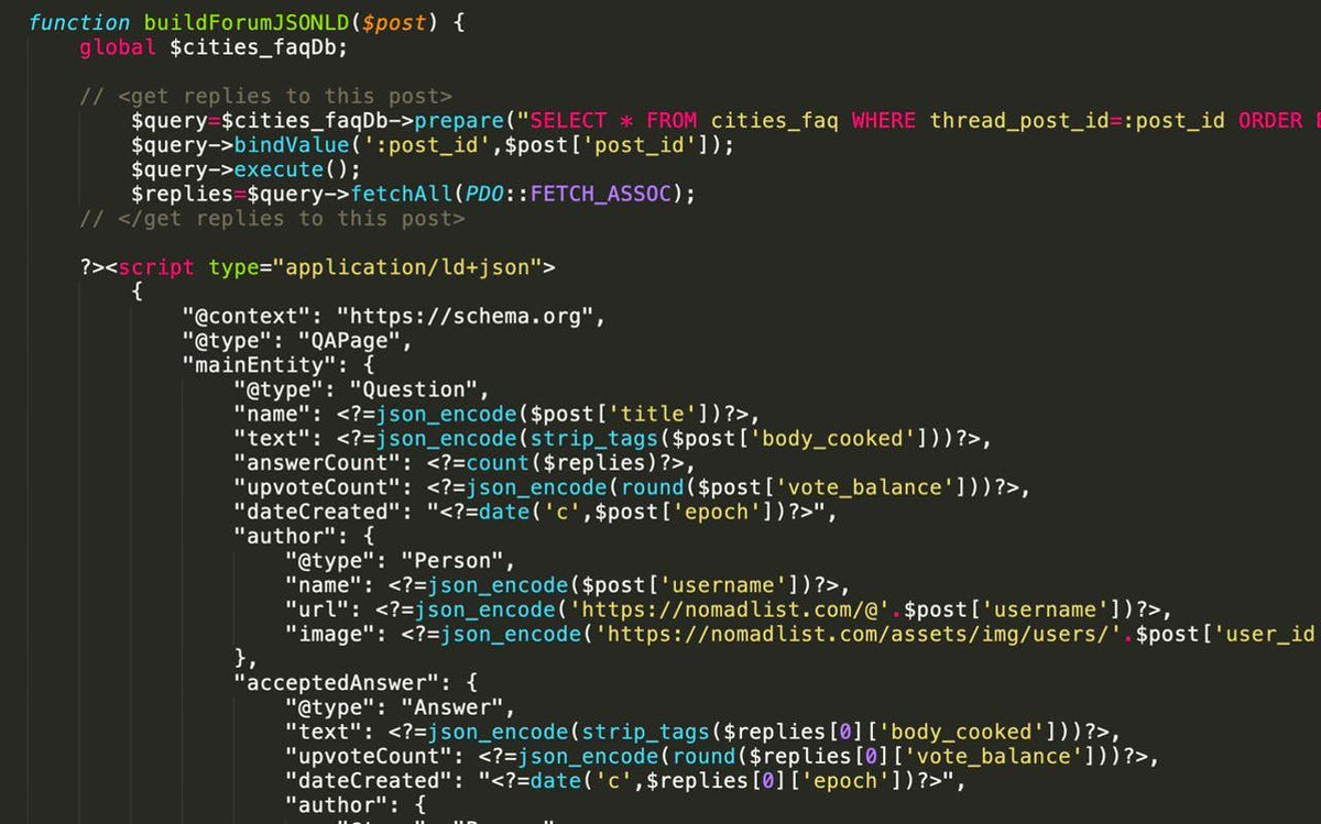 Very important and something that was also impossible to customize in Discourse: the Schema structure you'd like to use. Discourse seems to use DiscussionForumPosting schema, when my site is a Q&A site, so I'd like to use the QAPage schema so that it shows as answers on Google