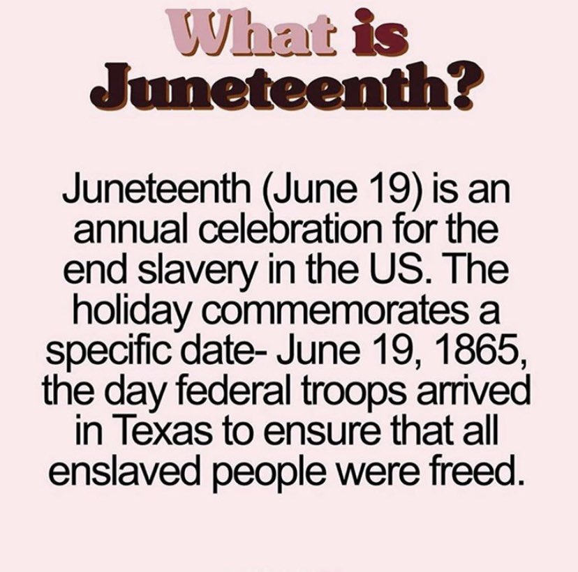 ShakailaElise's tweet photo. Happy Juneteenth! Sharing this from the amazing @juneAmbrose to give you some insight on the importance of this day. https://t.co/gHhLnYhnqS