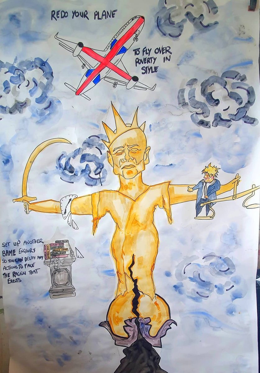mishnou's tweet photo. Just another week in politics as they try to bury us with enquiries and reviews without taking any action and prologing racism, poverty and backtracking on gender recognition act..but it's OK, we can go out shopping now.
Acrylic on paper 
2020
https://t.co/f28BB2qrKc https://t.co/44TsSkYgwg