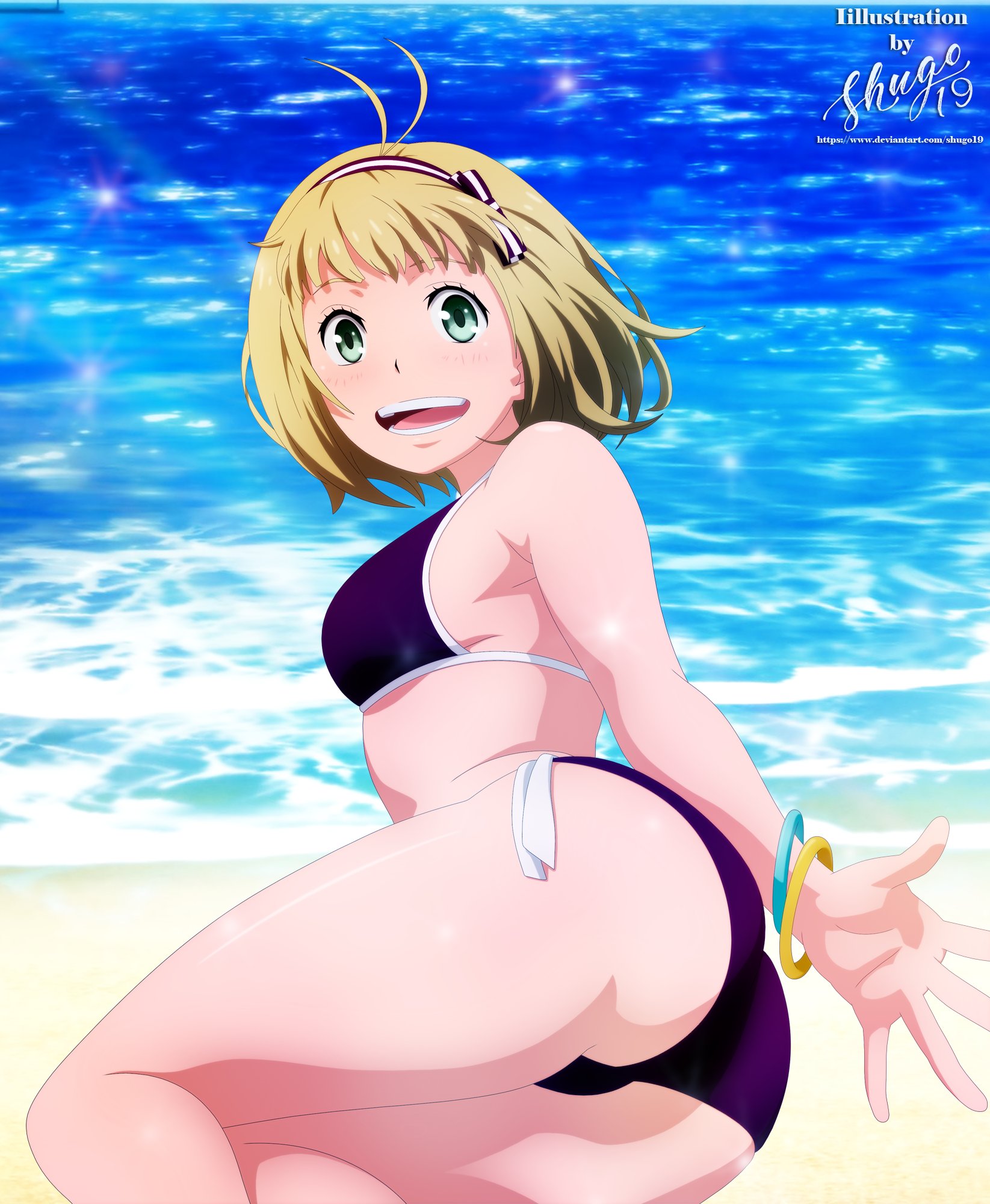 Shugo19 Anime Blueexorcist エクソシスト Character Shiemi Moriyama 杜山 しえみ Typ Shorthair Bikini Swimsuit Beach Smile T Co Aqbinynsaa T Co 01rwqxvpyf Twitter