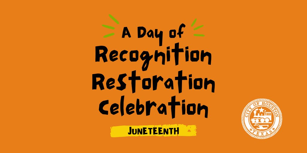 HoustonTX's tweet photo. #Juneteenth commemorates the arrival of Union soldiers in  Galveston, TX on June 19, 1865, more than 2 years after the issuing of the Emancipation Proclamation, to deliver the news that all enslaved African Americans were now free.  #JUNETEENTH2020 https://t.co/fDlyJsZi87