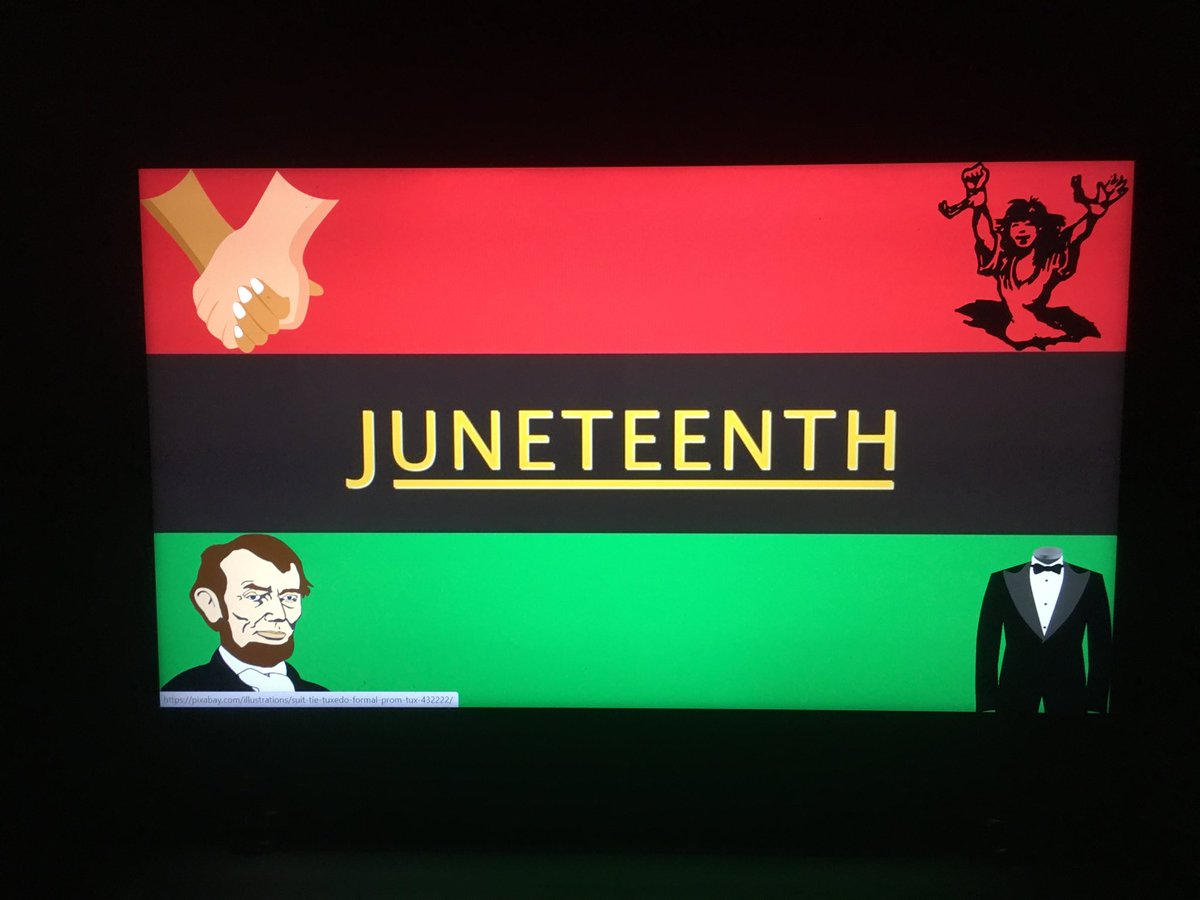 DerstineO's tweet photo. My family learned about Juneteenth together as a family today. I’m hopeful for a unified future! #WeLoveEastVincent #BLMatEV https://t.co/OC1bT6nO1h