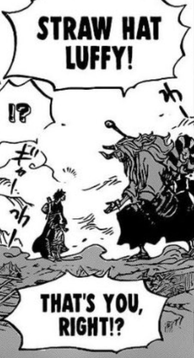 luffy short... also the thing on the back of yamato looks like the thing oden used to wear