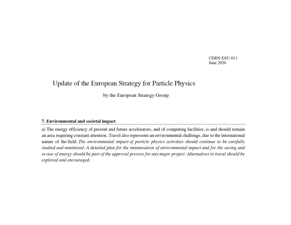 ESClimateChange's tweet photo. At long last the European Strategy Update document is out and it gives big weight to #sustainability issue! Now all labs and funding agencies will need to take this recommendation into account! #ClimateChange https://t.co/tdEXaiFMgN
