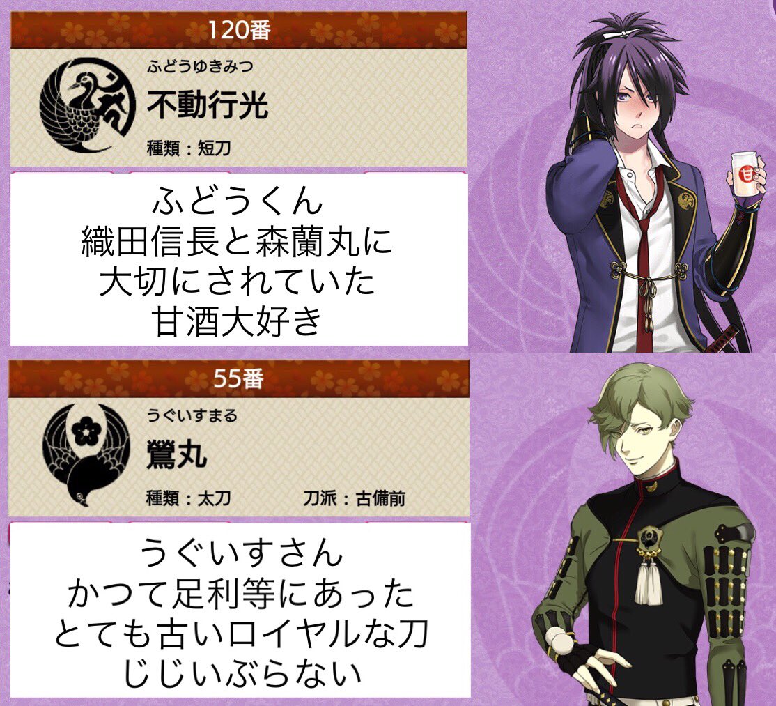 刀剣乱舞を知らない友達のための作品別刀剣男士一覧 Min T ミント