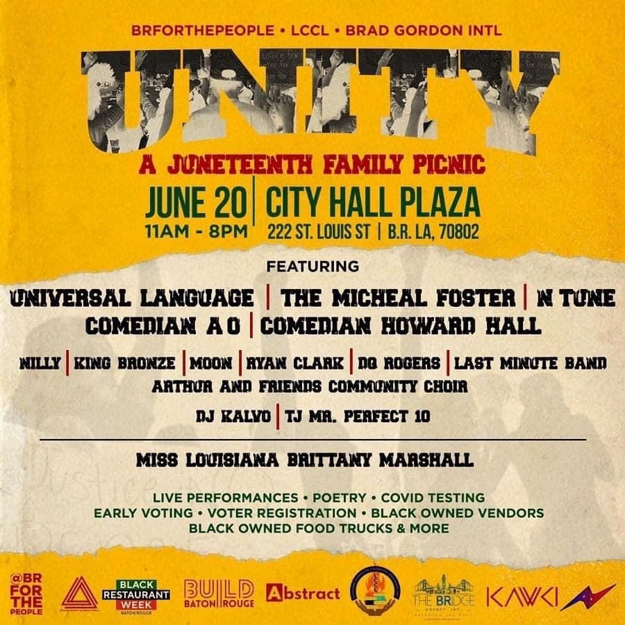 consultssa's tweet photo. Juneteenth is a day for celebration and connection. There are several events where you can celebrate locally this weekend in Baton Rouge. Thanks to the many community leaders who put these events together! https://t.co/AP1PyTusFD