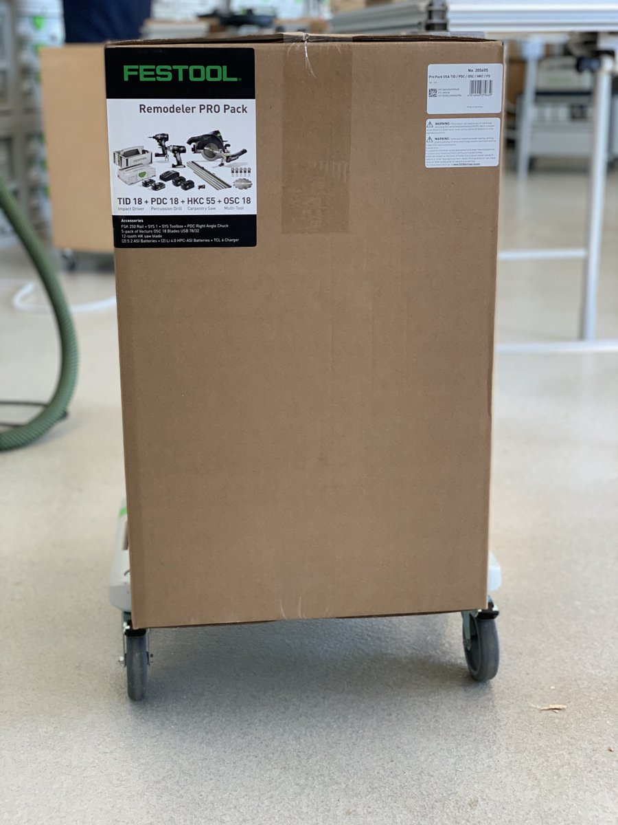 FestoolUSA's tweet photo. It’s Festool Friday! PRO Packs are shipping out and will be available July 1st! #FestoolFriday #ProPacks #FestoolPROPacks #FestoolCordless https://t.co/iZzaNmAw7X