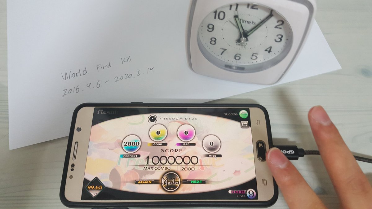 XA_Happy's tweet photo. I did it!!!
I did it!!!!!!
I don't feel this emotion ever.

Finally I achieved all phone users' dream.....
Too excited

2016.9.6~2020.6.19, after 1382 days,
World First
FREEDOM D↓VE Hard phone MM!!!!

https://t.co/IM4AA5YI9s https://t.co/efR3HWmhq8