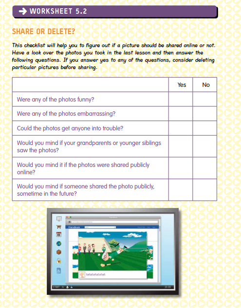 Webwise_Ireland's tweet photo. ✔️ Share - or - Delete ✖️
This checklist will help to figure out if a 📸picture📸 should be shared online, or not.
For more: https://t.co/JknaQYDfI3
#OnlineSafety #GrannyRule https://t.co/39Nxiqzqf9