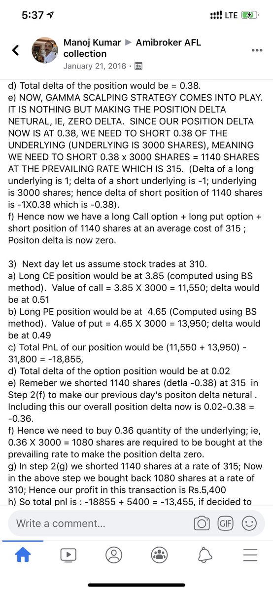 scorpiomanojFRM's tweet photo. #Straddle #Gammascalping #Learning Success In option writing can be achieved only by adjustments based on the market developments. The same goes with straddle strategy as well. A method called gamma scalping helps to minimize potential loss in straddles. https://t.co/qgSmgd8RWM