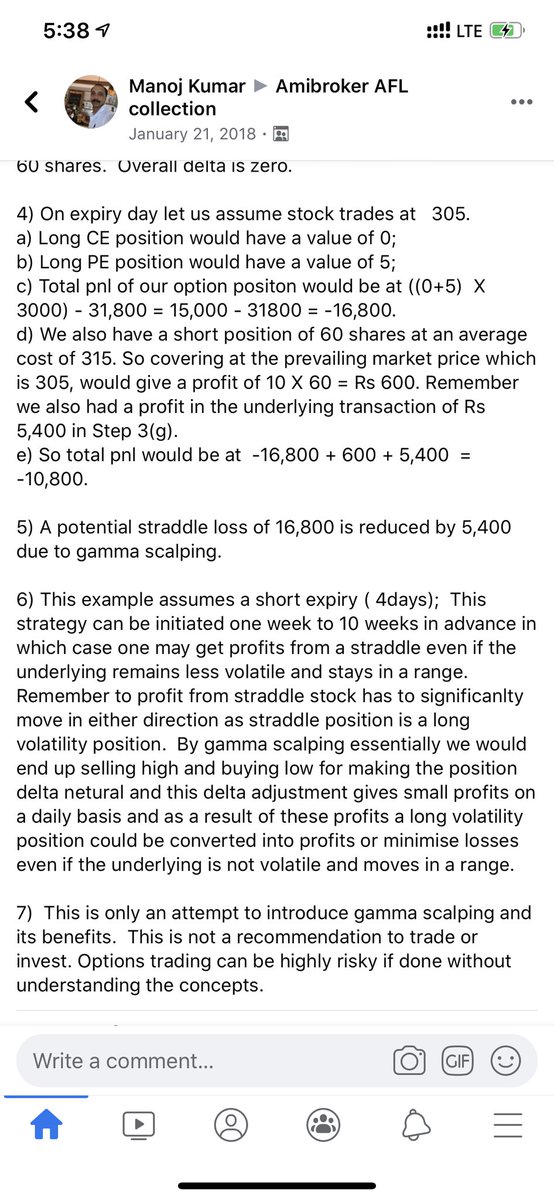 scorpiomanojFRM's tweet photo. #Straddle #Gammascalping #Learning Success In option writing can be achieved only by adjustments based on the market developments. The same goes with straddle strategy as well. A method called gamma scalping helps to minimize potential loss in straddles. https://t.co/qgSmgd8RWM