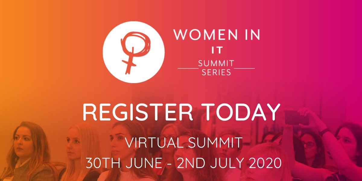 Women in IT Virtual Summit. 30 June - 2 July: this global gathering of your colleagues and peers promises to be an event you will not want to miss! Find out more &amp; register for FREE at bit.ly/30o1efc #WITSummit #tech #techevent #womenintech #diversity #equality #Tech4All