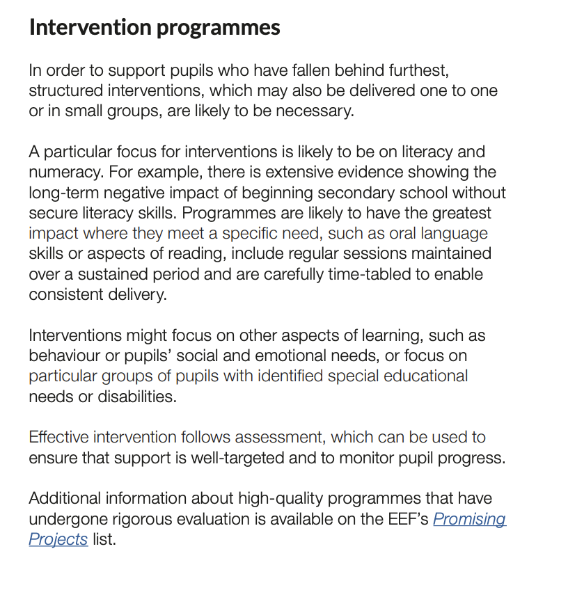 Great to see @EducEndowFoundn highlight the importance of focusing on student's oral language as part of targeted support recommendations to help students catch up #oracy #attainmentgap buff.ly/3enz6xe