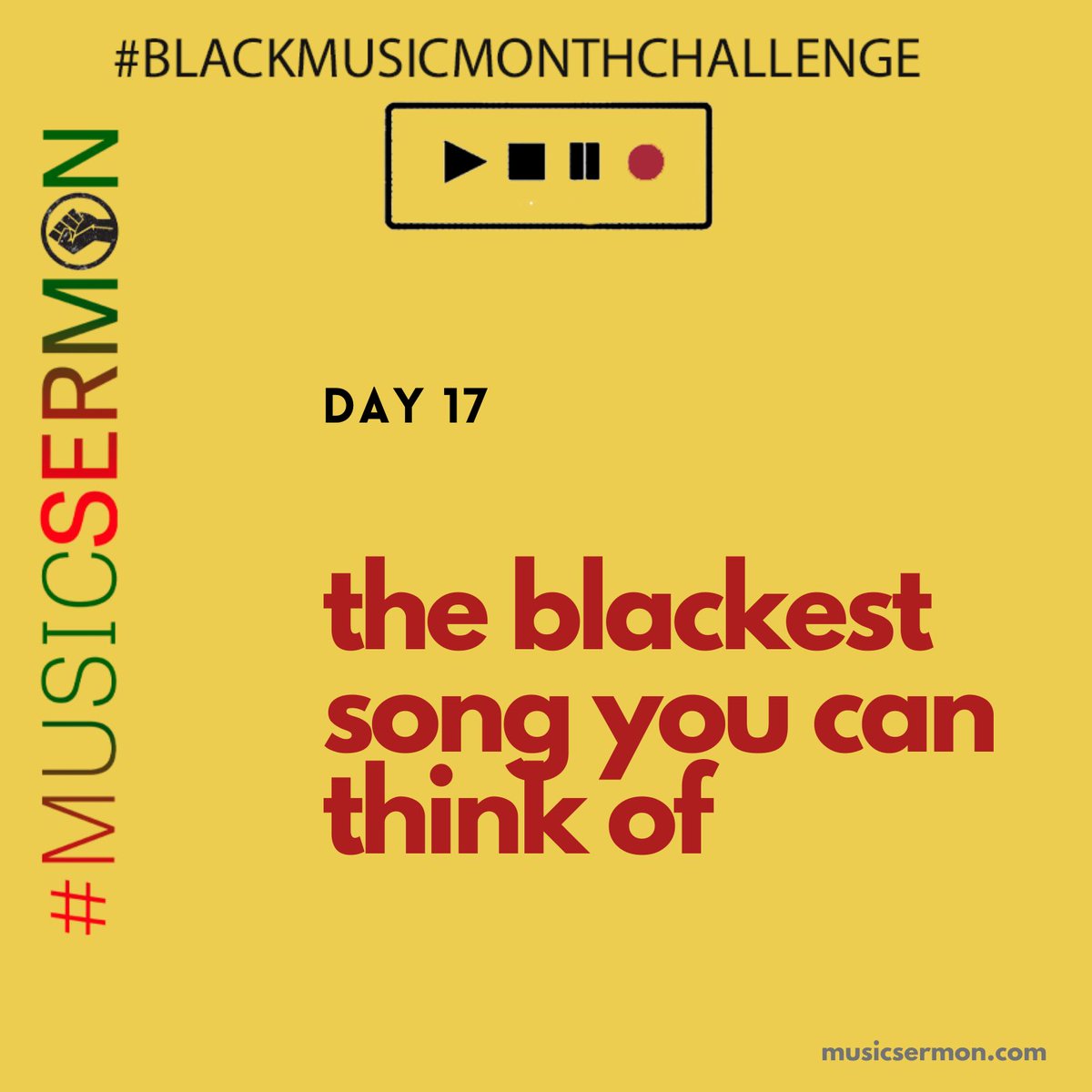 My feelings about the swift-approaching commercialization of  #Juneteenth   aside, I put this prompt here intentionally, bc Black music is an act of self-liberation. So for Day 17 of the  #BlackMusicMonthChallenge, share the BLACKEST song you can think of, sonically or lyrically.