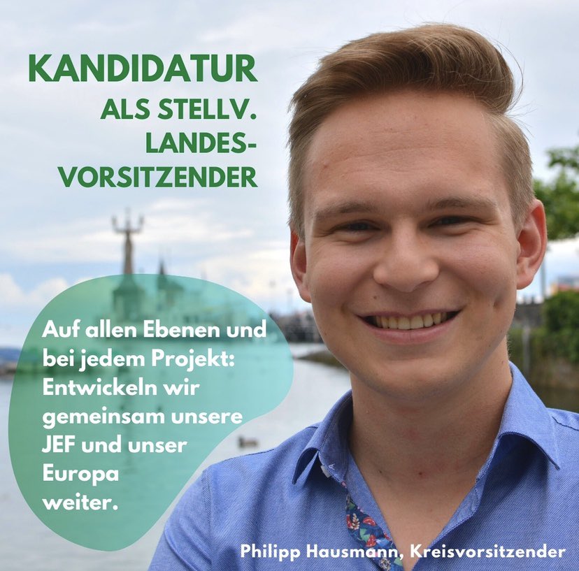 Am 11. Juli wird im Autokino in Backnang die Landesversammlung 2020 der JEF Baden-Württemberg stattfinden. Doch bereits jetzt freuen wir uns darüber, dass unser aktueller Kreisvorsitzender auf Landesebene Verantwortung übernehmen möchte. Mehr Infos unter: bit.ly/30W1CCc