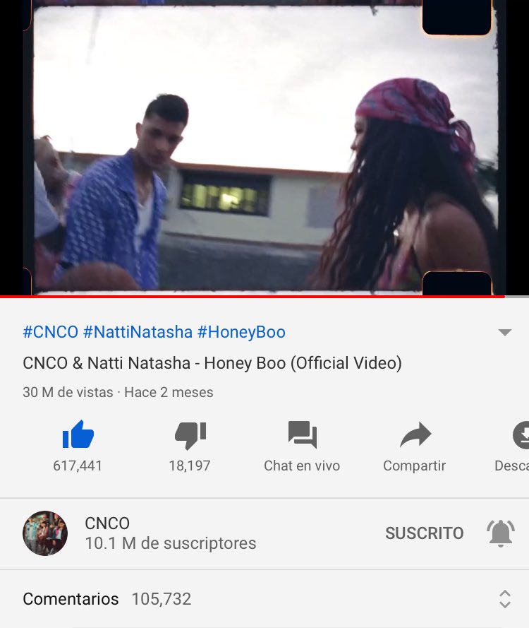 Ashp_21's tweet photo. #HoneyBoo llegó a los 30 M https://t.co/HbdvtXWeLt @CNCOmusic @NattiNatasha #StreamHoneyBooVideo https://t.co/dQ3EePZQZK