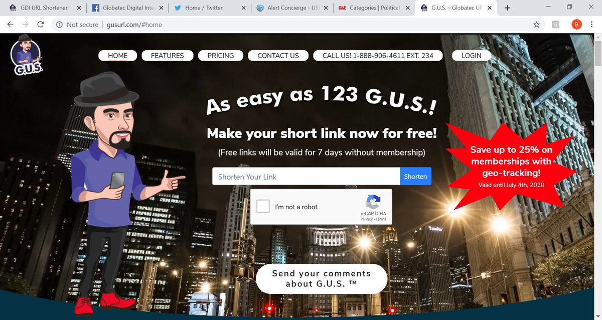 globatecdigital's tweet photo. Are you looking for an inexpensive, effective & easy to use branded link creator? Check out G.U.S. at https://t.co/vB72wp8gXp . Dollar for dollar, no link shortener does it better!
#linkshortener #urlshortener #brandedlinks #brandedurls #brandedlink #brandedurl https://t.co/2RaTDEgevh