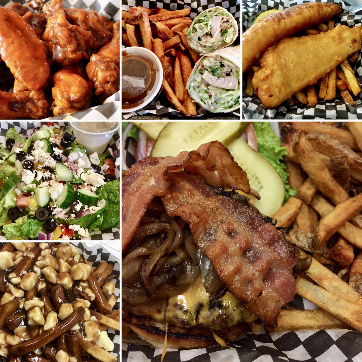 Our chicken wings are on special EVERY DAY. For a limited time get 10 for $10 &amp; 20 for $20. We’re open for patio &amp; takeout Sun-Wed, 12-8pm &amp; Thurs-Sat, 12-9pm. Call 705-687-4333 or drop in for a frosty pint! #gravenhurst #muskoka #chickenwings #poutine #fishandchips #burgers