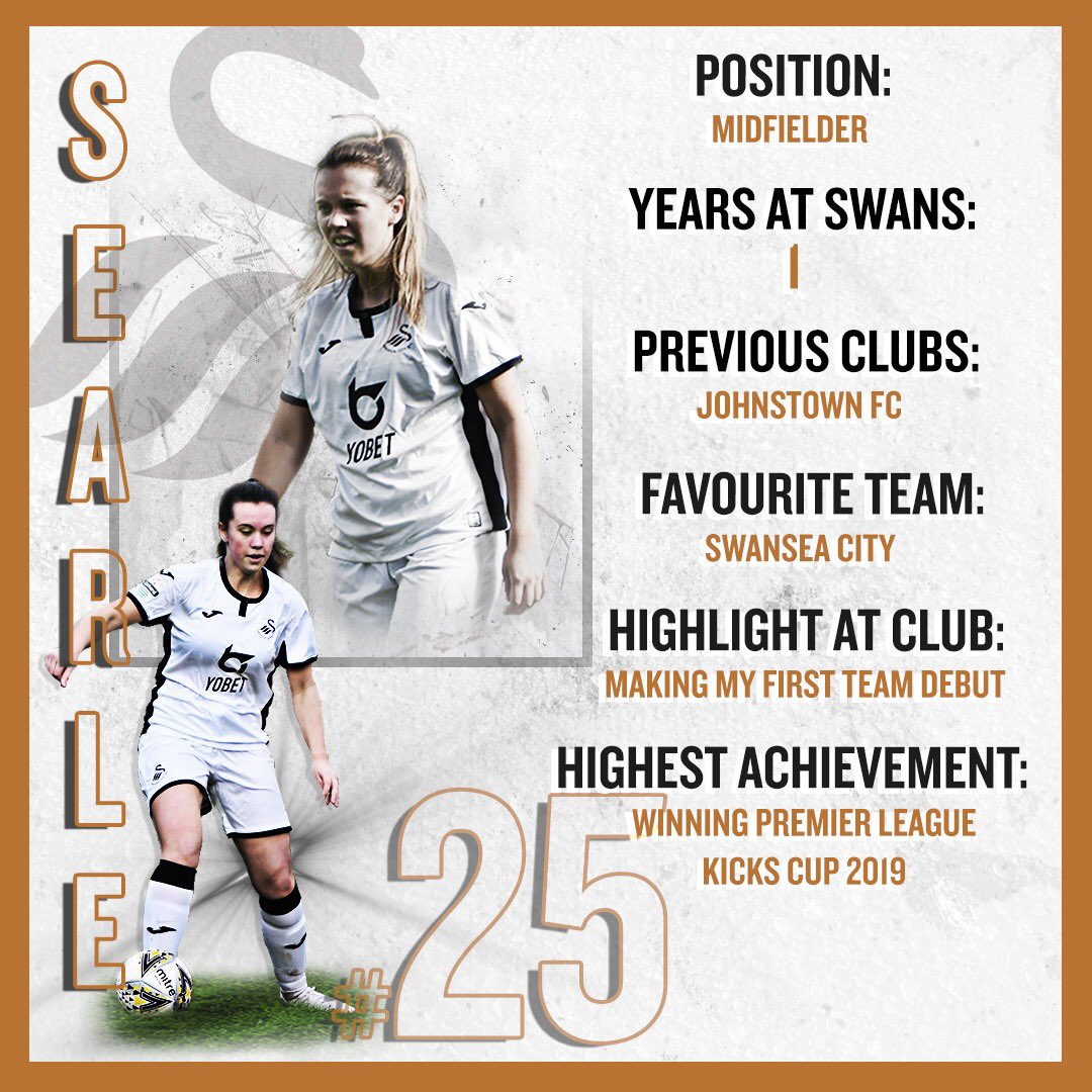 Meet the squad, midfielder Kate Searle #25 ⁦<a href="/KateSearle8/">Kate Searle</a>⁩ ⁦<a href="/SwansOfficial/">Swansea City AFC</a>⁩ ⁦<a href="/theWPWL/">A</a>⁩