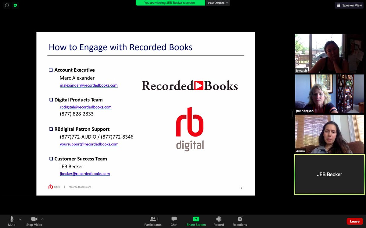 Mrs_JAnderson's tweet photo. Still so busy! From online meetings with Follett, virtual meetings with our new partner RB Digital, and creating new possibilities with our fabulous partner in eBooks and eAudio with Overdrive, we have been busy! #liblove (@LauraWinter312 my screenshot didn't grab you) https://t.co/yDsRR3teko