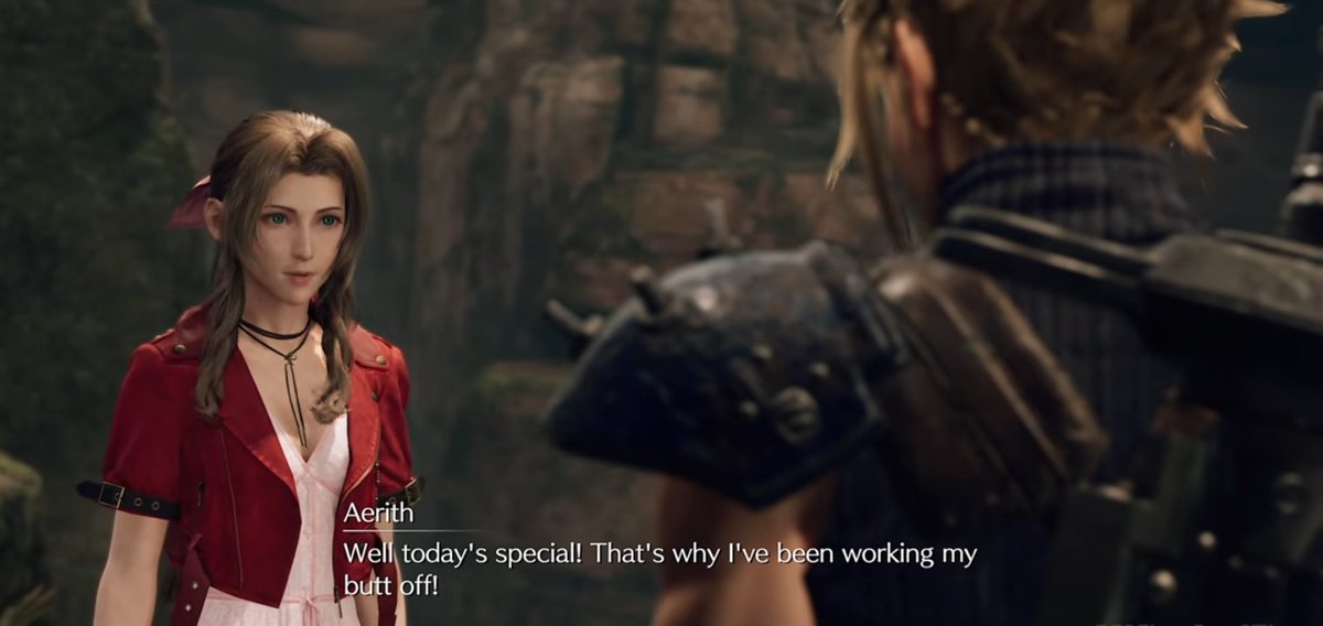 The Language of Flowers Scene. Is just full of hardcore Clerith stuffThis scene shows how much curious Cloud is to know more about Aerith. This is huge for Cloud to be interested in a person he just met.   #Clerith