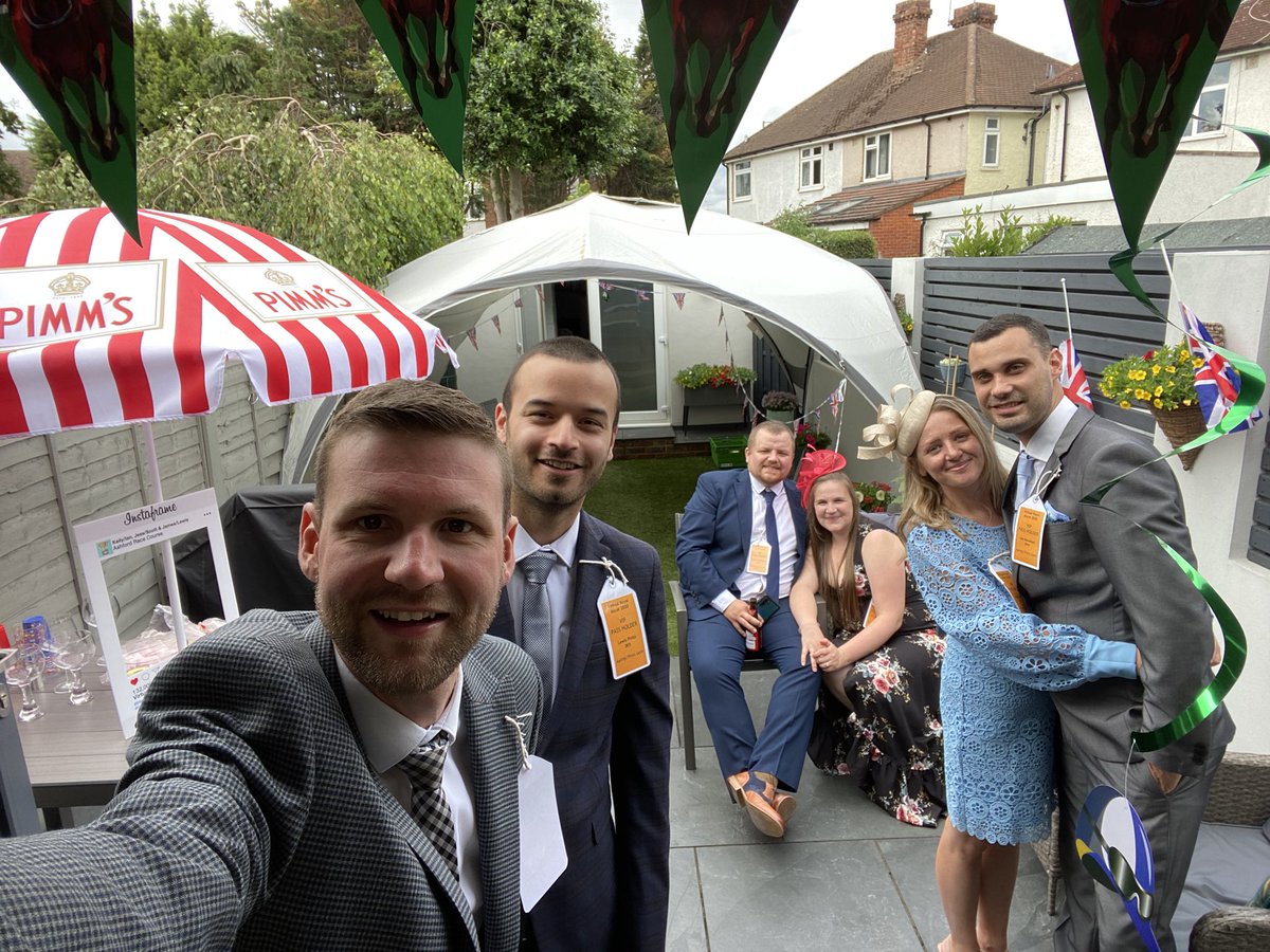 Jrayling's tweet photo. Ascot at home in the garden @ITV @itvracing #distancing #virtualascot #royalScot2020 https://t.co/mKB2udwnD8