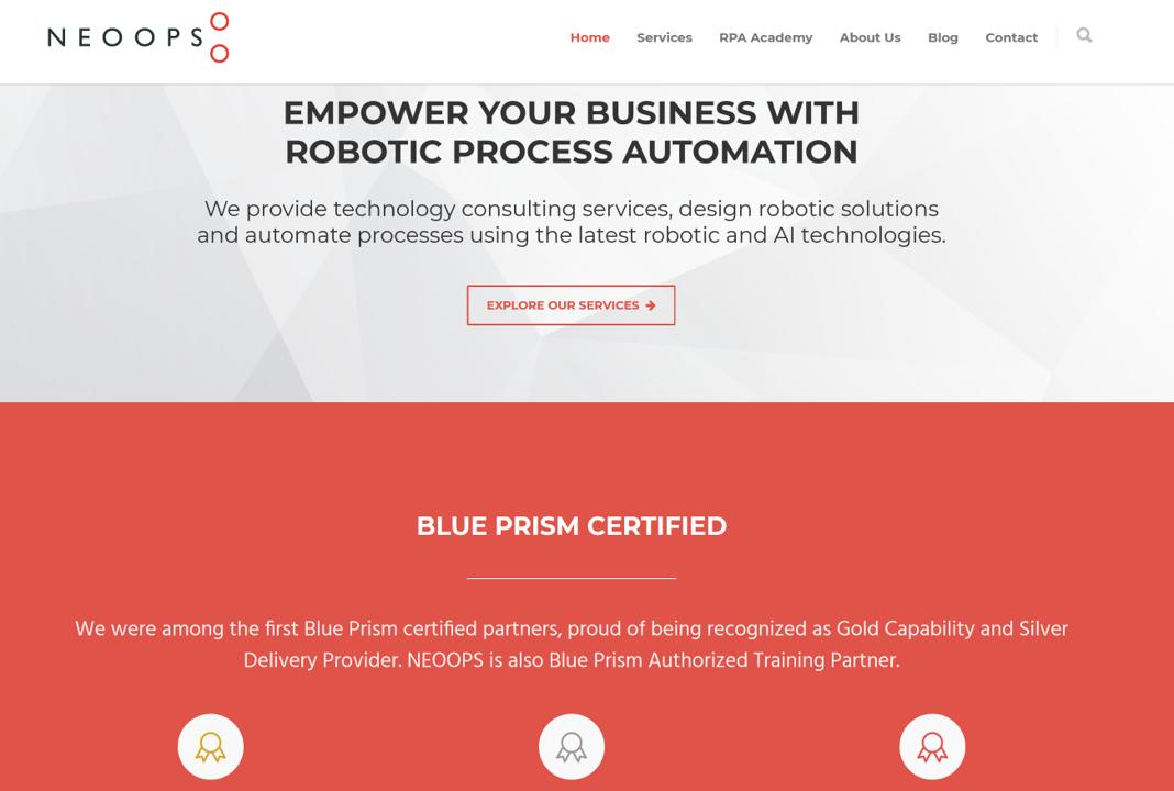 NEOOPS_team's tweet photo. We just have launched our new website. Everything you would like to know about our RPA Services portfolio, RPA trainings and much more is now presented to in a fresh and easy-to-navigate layout. Check it out! https://t.co/WGRpl2t0k6 https://t.co/sP6vsogW9e
