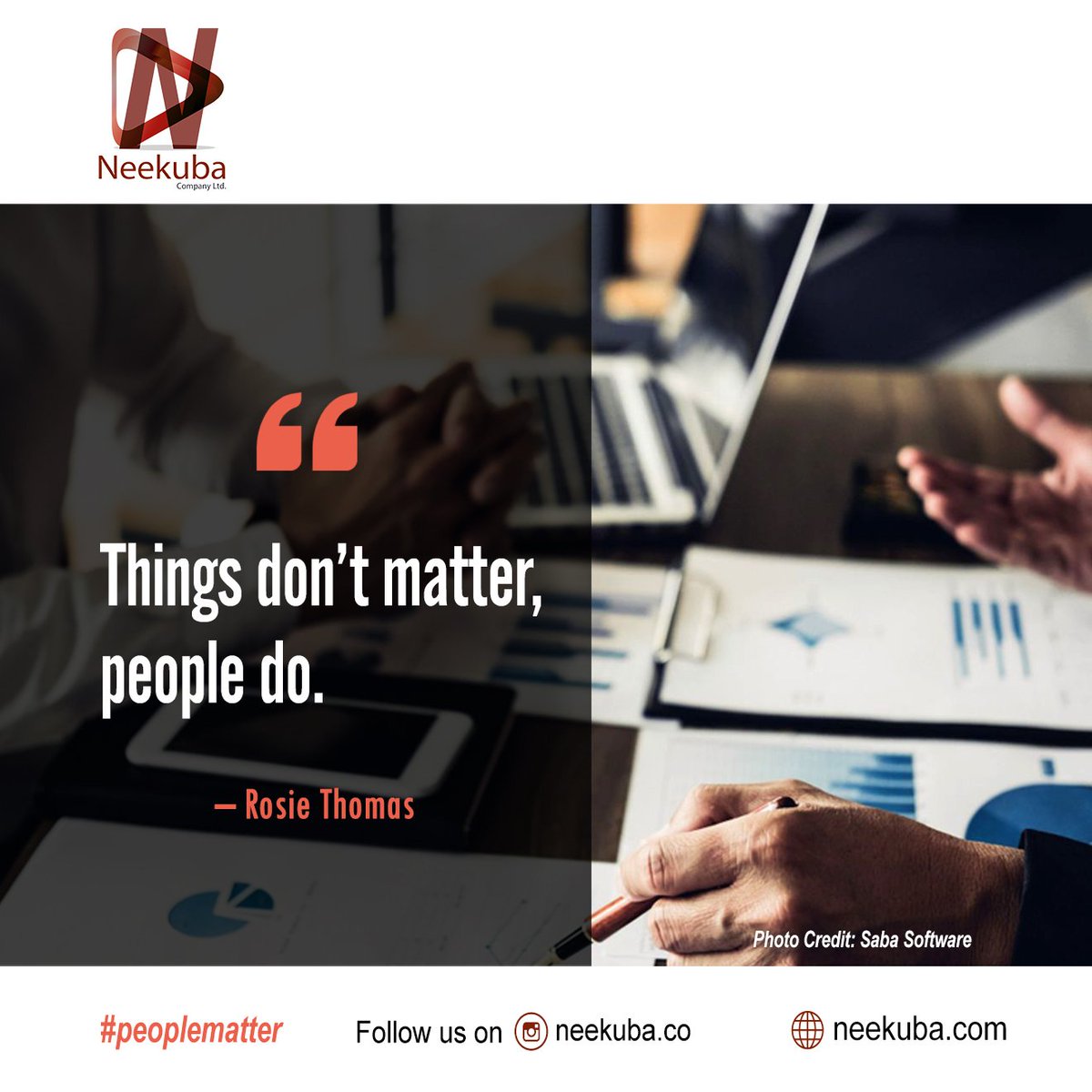 neekuba's tweet photo. “Things don’t matter, people do.” – Rosie Thomas 

#peoplematter #neekuba #Friday #TGIF #things #people #rosiethomas https://t.co/wCyUejiwlT