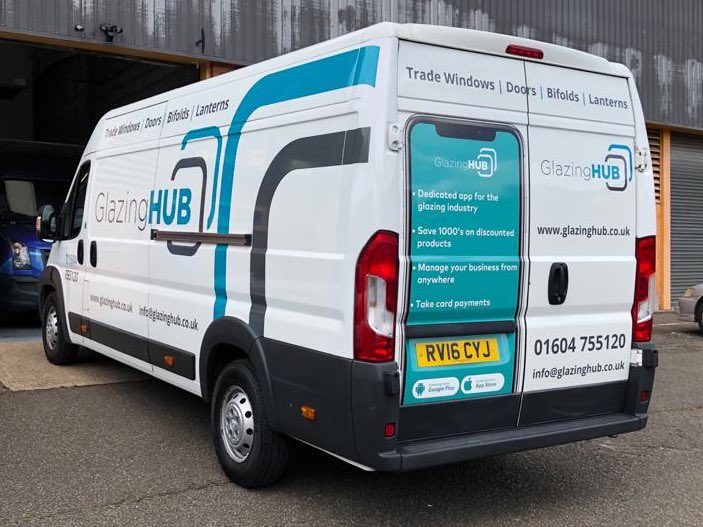 T3signs's tweet photo. Very happy to have completed the #signs at the new premises in #Northampton for @HubGlazing 

Completed their #vehicle #graphics today, much brighter with all their #branding added to it! 

#thisisnorthants #glazing https://t.co/r1OZt2svDM