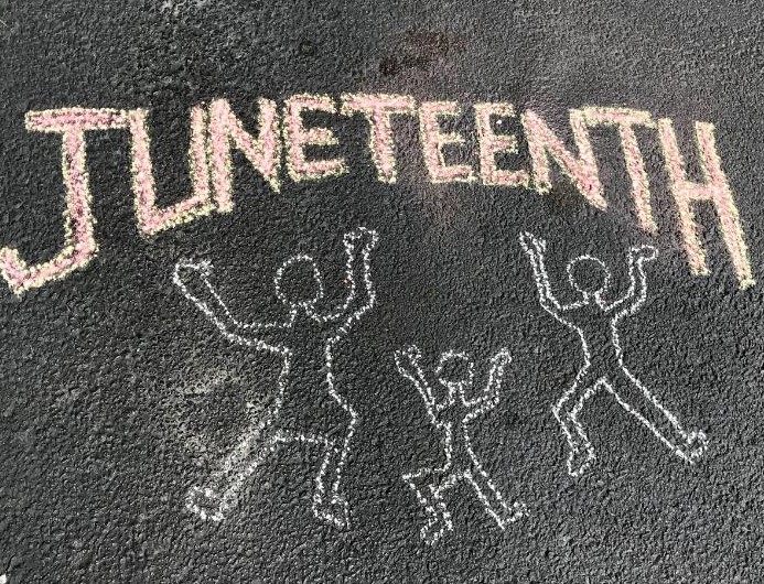GlenAcresES's tweet photo. Chalking it Up on Juneteenth. #BLMatGAE https://t.co/VqrI78OBny