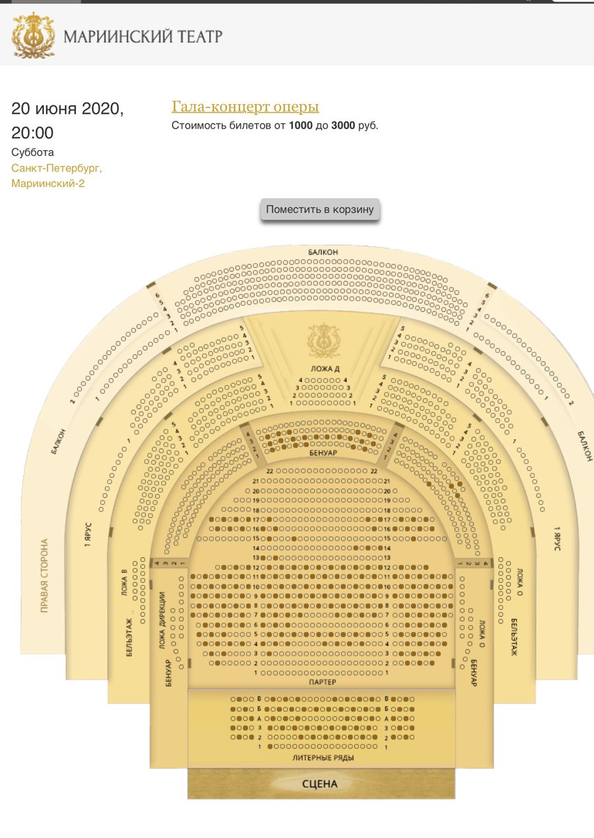 Мариинский театр схема зала