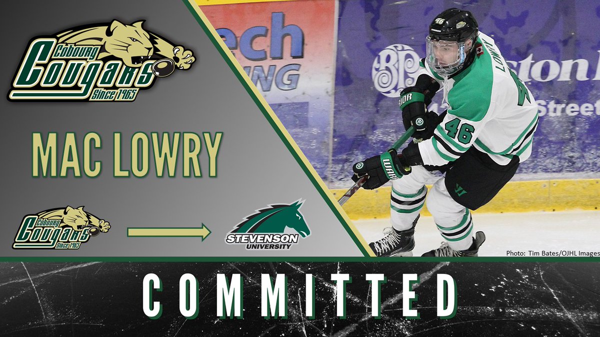 🚨 COMMITMENT 🚨

The Cobourg Cougars would like to congratulate Mac Lowry (<a href="/MacNasty_46/">Mac Lowry</a>) on his commitment to play for the Stevenson Mustangs next season! 🙌💯

Way to go Mac‼️ 👊

📒 Read More l bit.ly/3dizCv0

#LetsGoCougars
📸Tim Bates / <a href="/ojhlimages/">OJHL Images DOP</a>