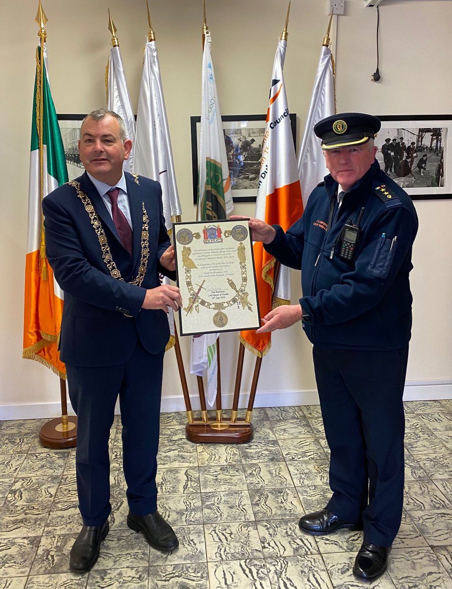 LordMayorDublin's tweet photo. It was a pleasure to visit @DubCivilDefence on Wolfe Tone Quay this morning to thank all their members for their work in response to #COVID19.  They were valued members of the Dublin Community Call Forum and mobilised to make a real, practical difference to the people of Dublin. https://t.co/uPwnzJ354b