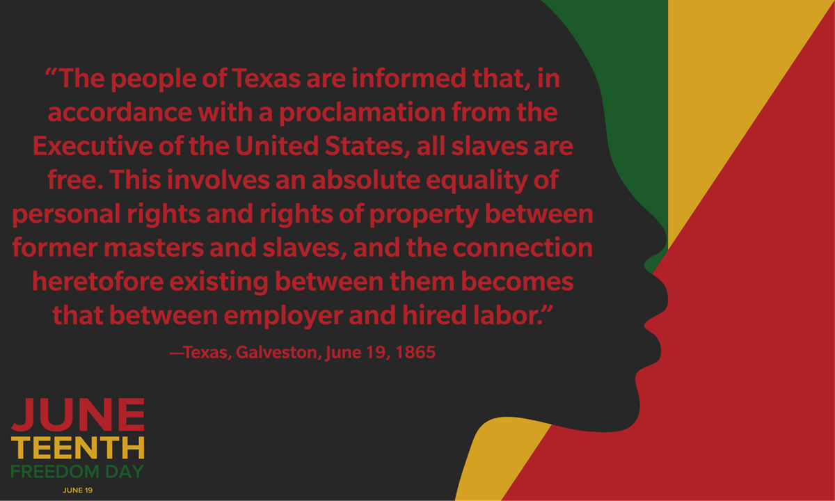 tiffthetechie's tweet photo. This #Juneteenth is a chance for us to know our history - because Black history is American history. https://t.co/kLuER3Iogz