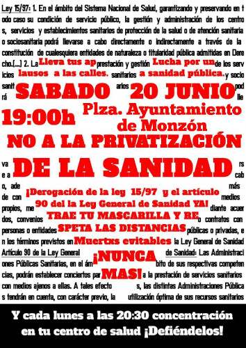 AragonMorada's tweet photo. Mañana 20 de junio volveremos a salir a las calles para defender la 🏨#SanidadPública, universal, y de calidad.💚

Desde #PrimaveraMorada decimos:
❌NO a los pelotazos en sanidad
❌NO a hacer negocios con nuestra salud
❌NO al macrohospital privado

#EcharRaíces https://t.co/NnONd0r0Le