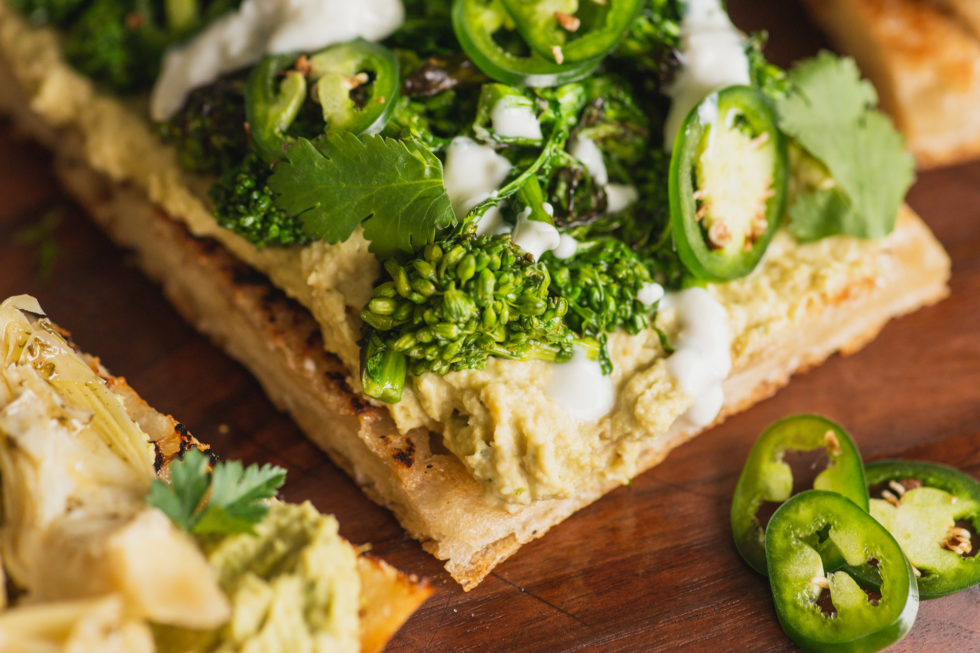 Try our cilantro jalapeno hummus on an open-faced focaccia sandwich! It's a great appetizer or a healthy snack - recipe on our website.
#healthysnackideas #eatlocalpdx #lebaneserecipes