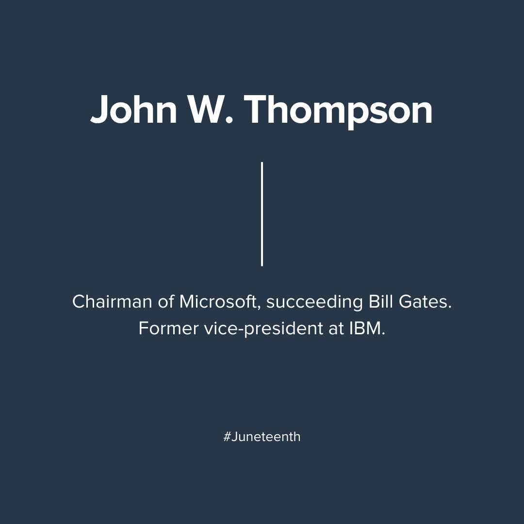 John W. ThompsonChairman of  @Microsoft. Former vice-president at  @IBM.