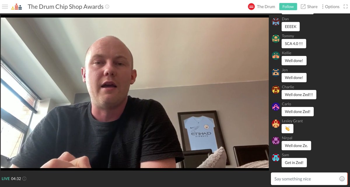 OneMinuteBriefs's tweet image. Check out those comments at the side!! Very proud to announce that @ZedTrafficker won the @TheDrum Chip Shop Award for the OMB #WorldWildlifeDay campaign. For instigating the idea &amp;amp; sharing prolific ideas on the day that resulted in brand &amp;amp; team involvement. Well done!! 🙌🍾🍟